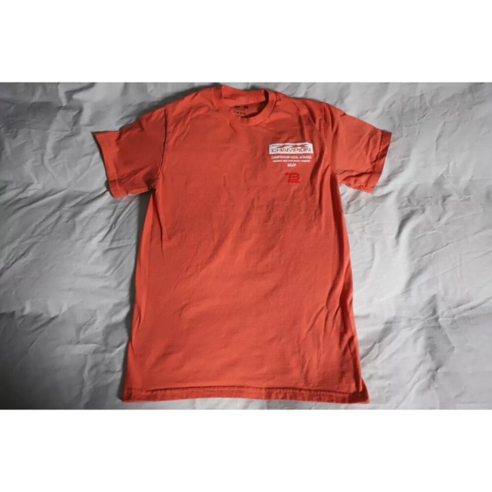 TB12 Shirt Mens S Orange Tom Brady New England Patriots 7X Superbowl Champion